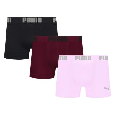 Imagem de Kit 3 Cuecas Puma Boxer Sem Costura Masculina
