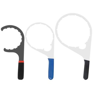 Imagem de KTZCTPCA Chave de filtro de combustível de 11,7 cm, 15,2 cm e 20,3 cm, ferramenta de remoção de filtro de óleo ajustável, separador de água universal de filtro de metal, chave de troca de filtro de