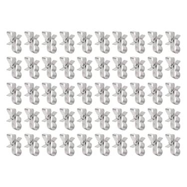 Imagem de 50 unidades de clipe de cabo fotovoltaico Fio braçadeira Kit de suporte de fixação de cabo para painel solar fotovoltaico