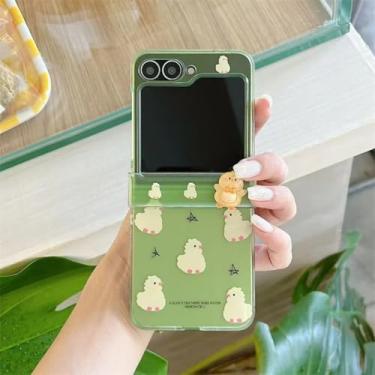 Imagem de Capa para Galaxy Z Flip6, capa de celular engraçada com dobradiça e corrente, desenho animado, rígida (apenas para Galaxy Z Flip6)