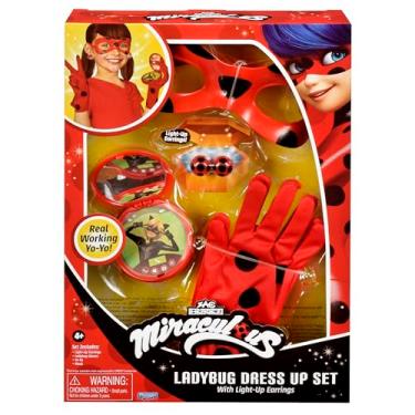 Imagem de Miraculous Conjunto de fantasia de joaninha com luzes da Playmates Toys, Misto, Tamanho Único
