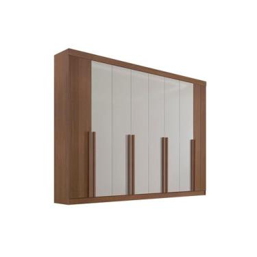 Imagem de Guarda Roupa Casal 8 Portas Ripado 8 Gavetas sem pés Daymont - D' Doro