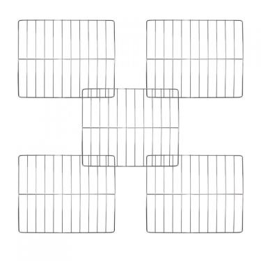 Imagem de Kit Grade Cromada Para Forno De Bancada SMART60S - 5 Peças Prata