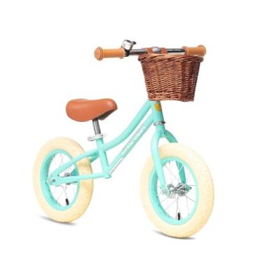 Imagem de ACEGER Bicicleta de equilíbrio para crianças com cesta, idades de 2 a 5 anos (rosa 2)