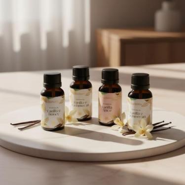 Imagem de Kit 4 Essencias Aromatizantes Vanilla Lovers Via Aroma - Edição Limita