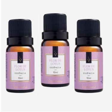 Imagem de Essência Aromatizante Flor de Lotus 10ml Via Aroma Kit 3 Unidades
