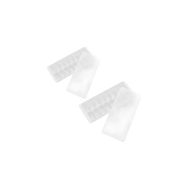 Imagem de Forma de Gelo com Tampa, Plástico PP, 16 Cubos, Branca, 25,5 x 11 x 3,5 cm, Kit com 2 Peças, Proteção contra Odores