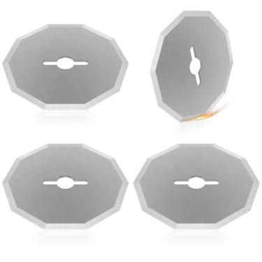Imagem de 4 peças de lâminas rotativas de substituição, lâminas de tesoura elétrica sem fio, lâminas WA2300, lâminas de corte rotativo de aço de tungstênio para RC2600K, RC2601, RC2602, WX080L, WX081, WX082L