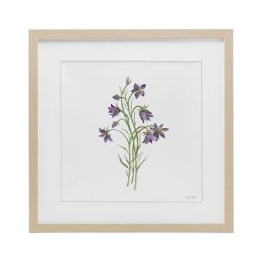 Imagem de Stupell Industries Impressão emoldurada de bétula botânica Soft Bluebells sob vidro, design de Cindy Jacobs, 13 x 13