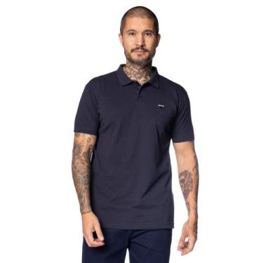 Imagem de Camisa Polo Masculina Dixie Texturizada Listrada Azul Escuro, Azul esc