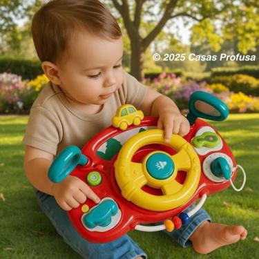 Imagem de Volante Brinquedo Infantil Luz e Som Simulador Direção Marcha Educativ