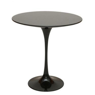 Imagem de Mesa Lateral Tulipa Saarinen Redonda 51 Cm - Laqueado Base Preta
