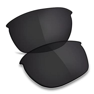 Imagem de TRUSHELL Lentes de reposição polarizadas para óculos de sol Oakley Sliver Edge OO9413 preto escuro - Polarizado