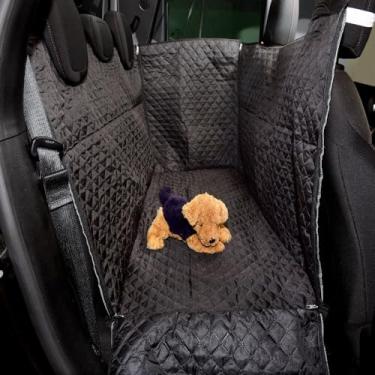Imagem de Capa Protetora Padrão Universal para Banco Traseiro de Carro, Impermeável, Matelada em Microfibra, 203 x 156 cm, com Proteção Lateral e Encaixe para Cinto de Segurança (Preto)