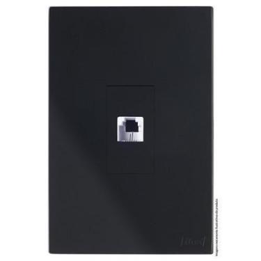 Imagem de Kit Rj45 Cat5 Internet Vertical 4X2 Brs12370-6Bk - Blux Recta Black Sa