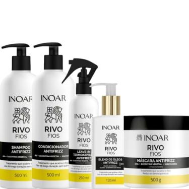 Imagem de Kit Inoar Rivo Fios shampoo 500ml + cond 500ml + leave-in 250ml + máscara 500g + blend de óleos 120ml