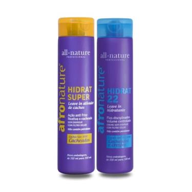 Imagem de Kit Hidrat 22 + Hidratante Super Afro All Nature Home Care 300ml - Creme de Pentear Sem Enxágue e Ativador de Cachos para Cabelos Crespos e Cacheados com Proteção e Hidratação