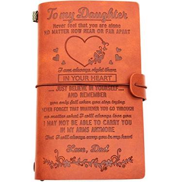 Imagem de Diário de couro – Presentes de pai para filha, aniversário, feriado, Natal, Ano Novo – 1 conjunto (kx2)