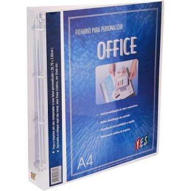 Imagem de Pasta fichario 4 argolas a4 personalizavel cristal r4aps yes 1188095, 