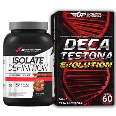 Imagem de Whey Protein Isolado 900g Chocolate + Deca Testona Evolution-Unissex