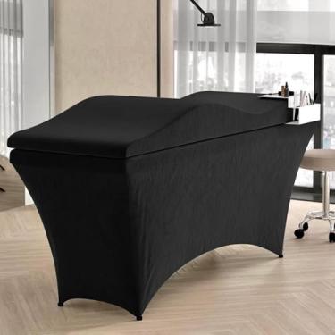 Imagem de AIROW Topo de espuma para cama de cílios, mesa de massagem, colchão de espuma de alta densidade, almofada ergonômica curvada para cama de cílios para salão de beleza