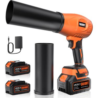 Imagem de Soprador de folhas sem fio com bateria e carregador, 500.000 RPM, design portátil leve, soprador de jato turbo para limpeza de pátio, água de sopro de carro, cuidados com o gramado, folhas e poeira