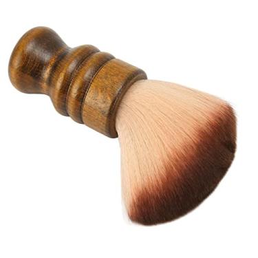 Imagem de Semme Escova Espanadora de Pescoço, Cerdas de Nylon Macias, Alça Ergonômica para Corte de Cabelo e Limpeza Em Salão ou Uso Doméstico, Material de Faia de Nylon Abs