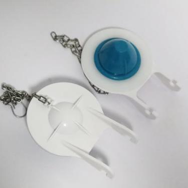 Imagem de Flapper de vaso sanitário rígido de 6 cm com corrente compatível com válvulas de descarga Kohler 84609/85302/85311 - peça de substituição 83948, conjunto de 2