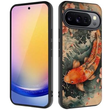 Imagem de Capa para Google Pixel 10/Pixel 10 Pro, capa ultrafina de silicone líquido antiderrapante elegante, adequada para Pixel 10/10 Pro de 6,3 polegadas, Meihua Koi
