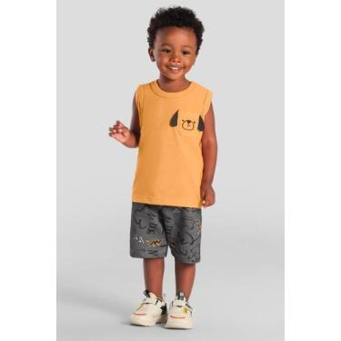 Imagem de Conjunto infantil menino de cachorrinho Brandili, 1, Laranja