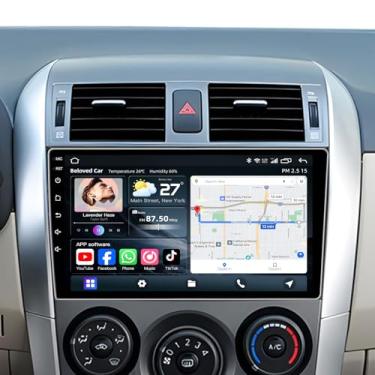 Imagem de Rádio de carro para Toyota Corolla 2009-2013: 4 núcleos 64G ROM sem fio Carplay Android Auto 280 x 800P IPS Touchcreen Upgrade Stereo com 5G WiFi Bluetooth Navegação GPS FM 1080P Câmera reserva SWC