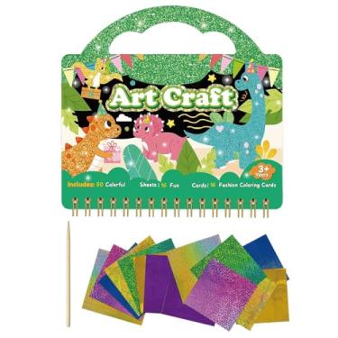 Imagem de Livro de Colorir Dinossauros para Crianças, Kit De Artesanato Educativo, Livro de Pintura e Atividades, Para Meninos Pré-escolar Aniversário Viagem de Sala de Aula Festa Presente Escola em Casa