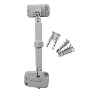 Imagem de Fechaduras de porta de janela de metal, fechaduras de corrente de janela, kits de trava de janela de metal, fácil instalação, ferragens domésticas para janelas, portas, geladeiras, armários, cercas