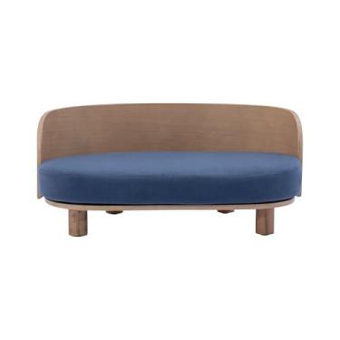 Imagem de Sofá-cama para gatos e cães pequenos para animais de estimação pequenos móveis de madeira elevada para animais de estimação destacável e lavável, adequado para uso interno e externo, adequado para