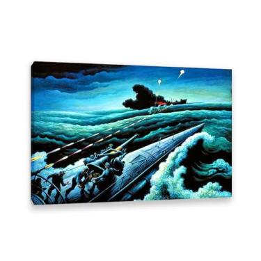 Imagem de Zeichn8u Thomas Hart Benton Paintings Wall Art Score Another for the Subs Classic Art Reproduções Thomas Hart Benton Pôster em tela para sala de estar decoração de parede de casa 100 x 70 cm