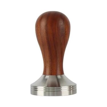 Imagem de Prensa De Café Em Aço Inoxidável 51mm 53.3mm 58mm Com Cabo De Madeira 