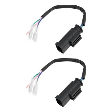 Imagem de ECSiNG 2 peças de conector auxiliar de 3 pinos 12 V adaptador de plugue de tomada frontal de substituição compatível com BMW S1000RR S1000XR S1000R