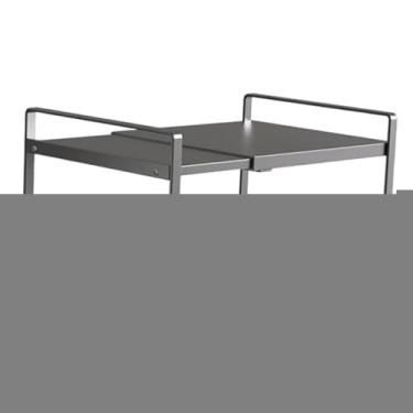 Imagem de Bothyi Prateleira de armazenamento expansível multiuso em metal para geladeira ou máquina de lavar, otimizando o espaço em bancadas e ambientes.