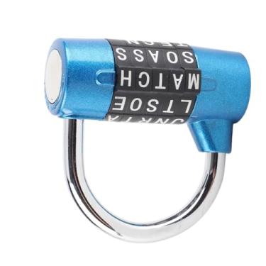 Imagem de Generic Cadeado de Combinação Confiável de 5 Dígitos, Bloqueio de Código para Segurança de Armário de Academia e Mala de Viagem para Homens e Mulheres, Liga de Zinco Verde (Azul)