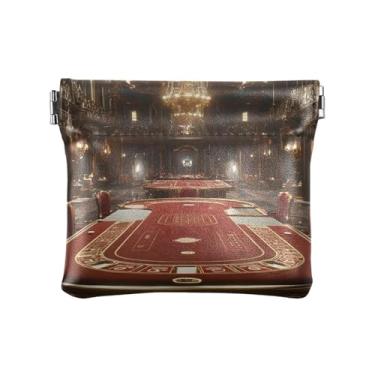 Imagem de Carteira feminina luxuosa para moedas vermelhas cassino, fina, bolsa de moedas de couro, vermelho cassino de luxo, 10 x 9 cm, vermelho cassino de luxo, Luxury Casino Red, 4.33x3.74In, Luxury Casino