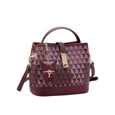 Imagem de Bolsa Elegância Urbana Monograma tridimensional Chenson - Vinho 3485424