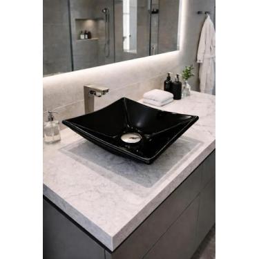 Imagem de Cuba De Vidro Quadrada Para Banheiros Luxo Tampo Moderno - ekasa, Pret