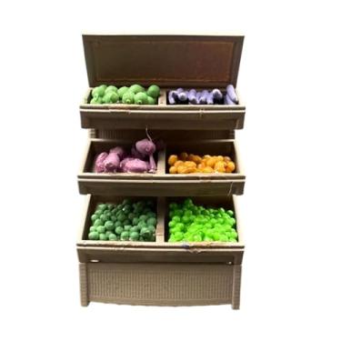 Imagem de predolo Acessórios para Diorama de Supermercado em Escala 1/64, Miniatura de Modelo para Casa de Bonecas, Decoração em Miniatura, Ornamento Decorativo e, Prateleira de Vegetais