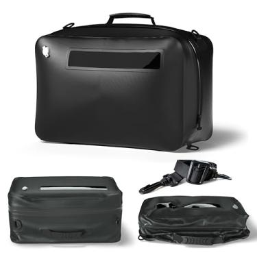 Imagem de Bolsa de viagem de compressão a vácuo, bolsas de compressão reutilizáveis para malas de mão e mochila, tecido de filme TPU resistente, material de 50 fios, preto (1 pacote, sem bomba)