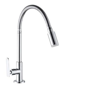 Imagem de Aerador de Torneira LED 7 Cores Mudança Luz Borrifo Bico Água Econômico Borrifador Extensor Alongado Bacia Cozinha e Banheiro Alto - Acessório Casca A