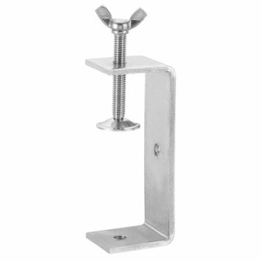 Imagem de HARFINGTON Grampos C de aço inoxidável 304 100 mm quadrado mini braçadeira de tigre ajustável clipe em U de metal resistente com parafusos de borboleta para montagem de soldagem de madeira, prata