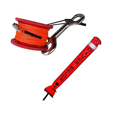 Imagem de Lljsszr Guia para Carretel de Mergulho + Bóia de Superfície, Acessórios para Exercícios Aquáticos, Vermelho