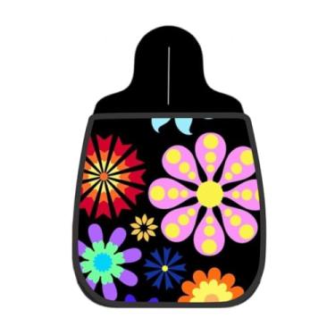 Imagem de Lixeira De Carro Organizador Lixinhocar Flores Geométricas Coloridas