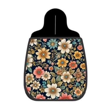 Imagem de Lixeira De Carro Organizador Lixinhocar Botânico Retrô Azul