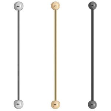 Imagem de YuGtcen Broche de colarinho de bola, barra de gravata masculina de latão, clipes de broche de lapela clássicos para homens, casamentos e negócios, Latão, Sem Pedra Preciosa